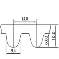 14M-1750 Timing Belt