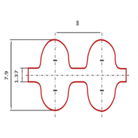 D8M-2656 Double Sided Timing Belt