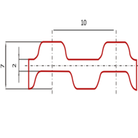 DT10-1880 Double Sided Timing Belt (Rubber)
