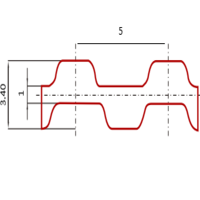 DT5-900 Double Sided Timing Belt (Rubber)