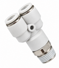 Push-In Male Y Connector – Tube x Male Thread